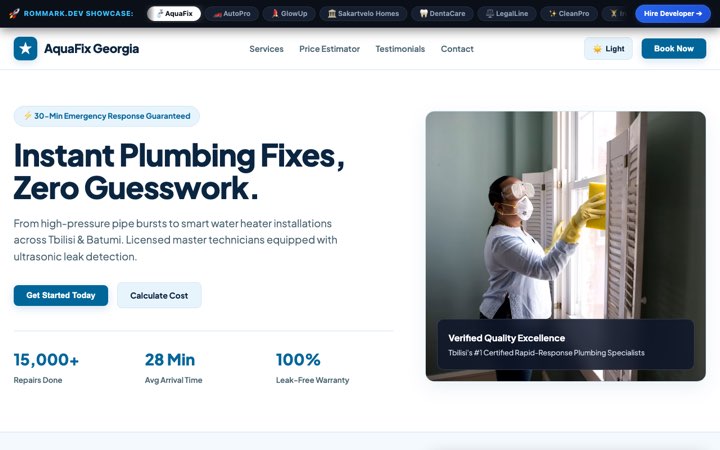 AquaFix Services Screenshot