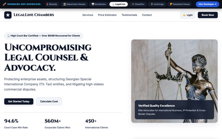 LegalLine Law Firm Screenshot